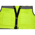 Reflective work neon traffic visibility safety vest